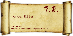 Törös Rita névjegykártya
